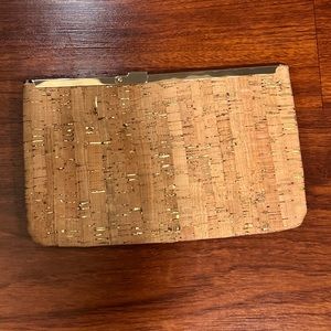 Jcrew bamboo and gold clutch - never been used